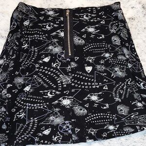 Skirt with Ouiji astrology mystical symbols size medium